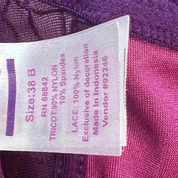 ✨Amoureuse full coverage Embroidered Front-Close Underwire Bra 38B - Picture 5 of 5